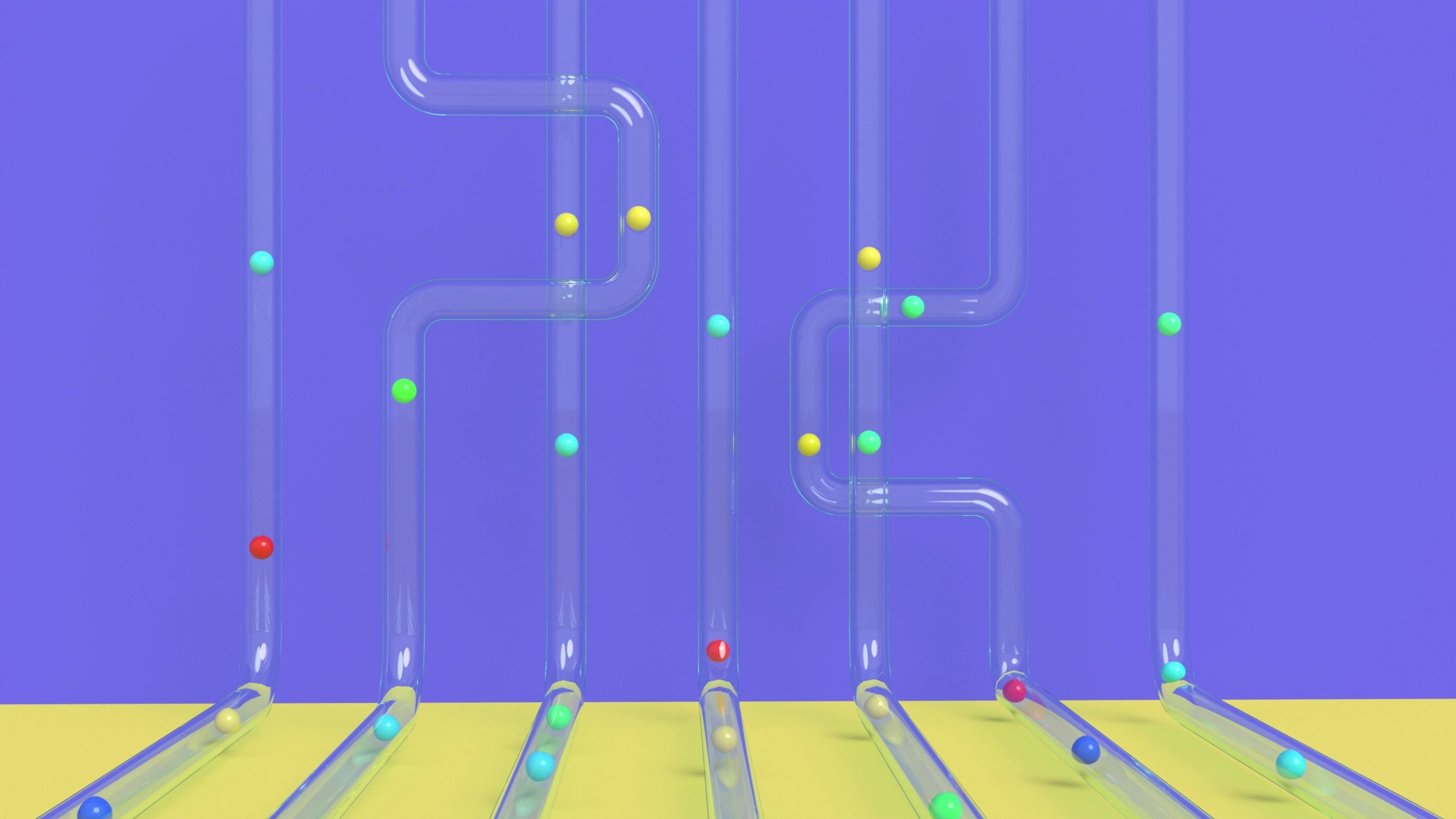 Colored,Plastic,Balls,In,A,Glass,Tube,Intro,3d,Render